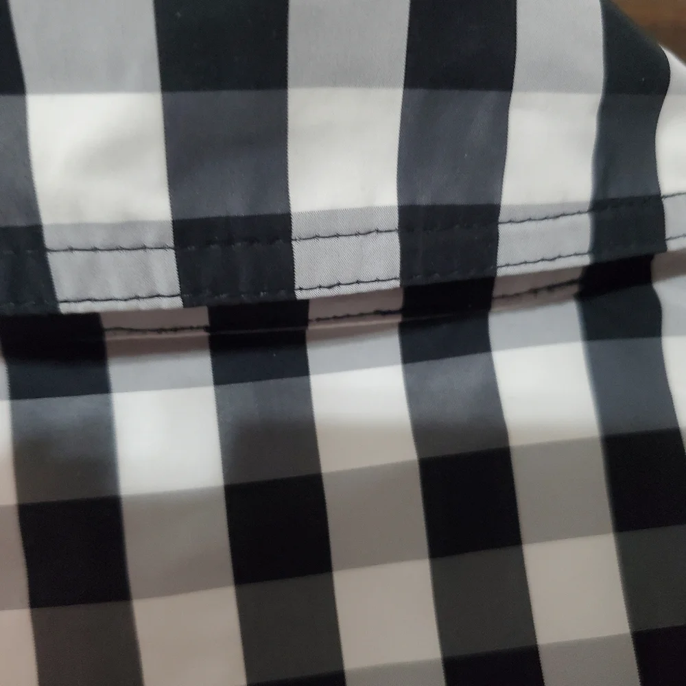Ralph Lauren women's plaid black & white rain jacket size medium - Picture 6 of 9